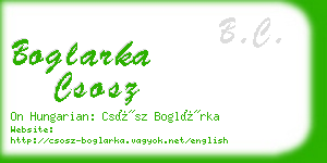 boglarka csosz business card